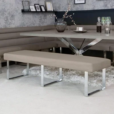 Chiltern Oak Furniture Milan Chrome & Oak 1.8m Bench