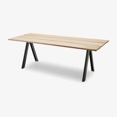 The Conran Shop Overlap Table in Steel & Hunter Green By Skagerak