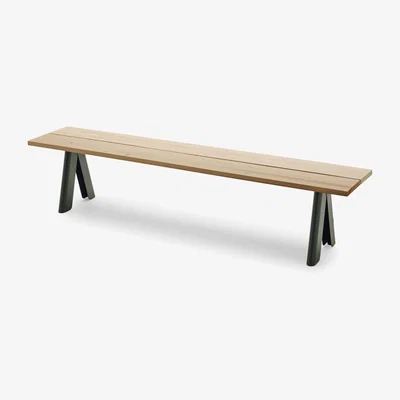 The Conran Shop Overlap Bench in Steel & Green By Skagerak