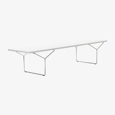 The Conran Shop Bertoia Bench Chrome & White