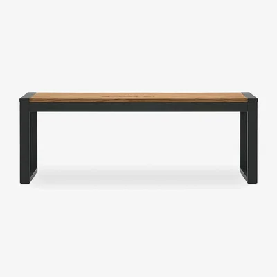 Cult Furniture Gastro Wooden Dining Bench, Elm Wood & Black
