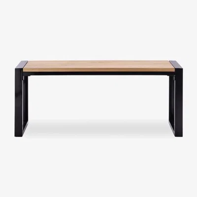 Cult Furniture £30 Off Gastro Compact Dining Bench, Elm Wood & Black