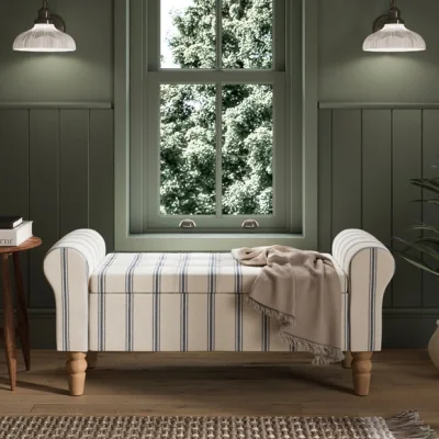 Dunelm Lilian Folkstone Stripe Storage Window Seat