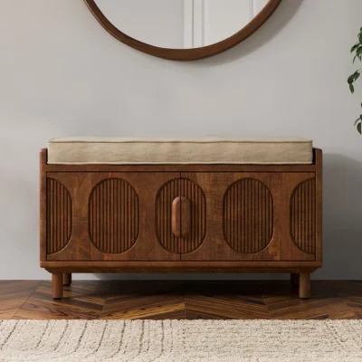 Dunelm Khari Storage Bench, Mango Wood