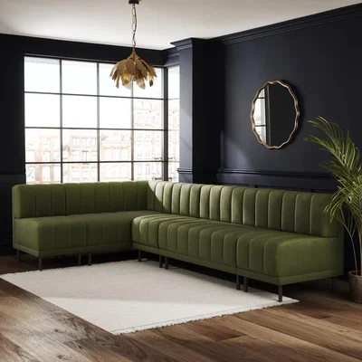 Dunelm Amali Matte Plush Velvet Left Hand Dining Bench Bundle