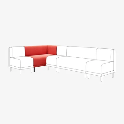 Dunelm Mae Corner Dining Bench, Matte Plush Velvet