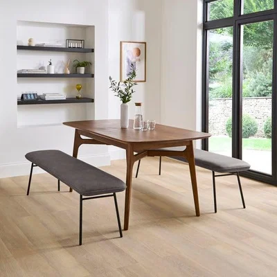 Dunelm Barker Dining Bench, Faux Leather
