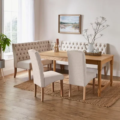 Dunelm Darcy Corner Dining Bench, Flatweave