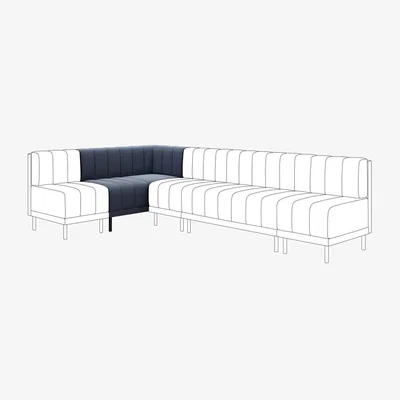 Dunelm Amali Corner Dining Bench, Boucle