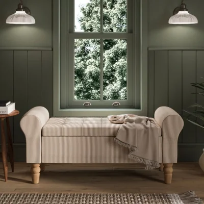 Dunelm Lilian Small Stripe Storage Window Seat