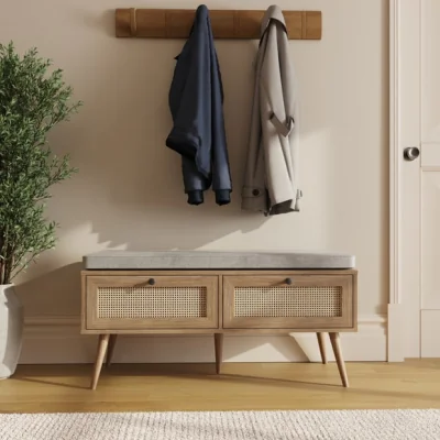 Dunelm Noor Storage Bench, Wood Effect