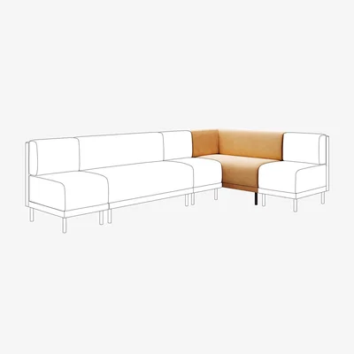 Dunelm Mae Corner Dining Bench, Vintage Velvet