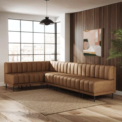 Dunelm Amali Faux Leather Left Hand Dining Bench Bundle