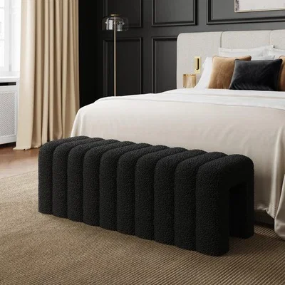 Dunelm Pia Ribbed Sherpa Bench