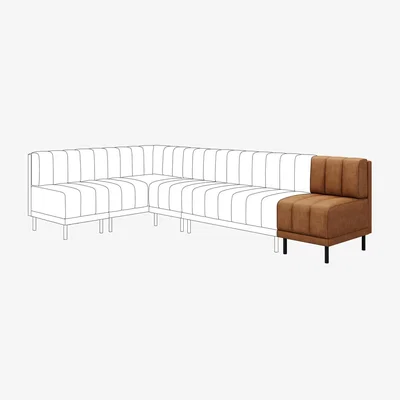 Dunelm Amali Small Dining Bench, Faux Leather