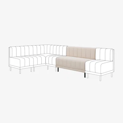 Dunelm Amali Long Dining Bench, Textured Weave