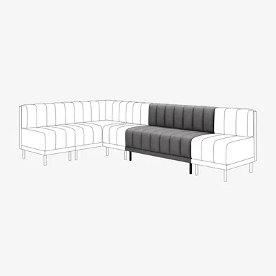 Dunelm Amali Long Dining Bench, Faux Leather