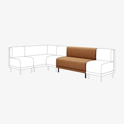 Dunelm Mae Long Dining Bench, Faux Leather