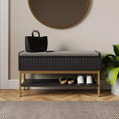 Dunelm Return - Georgi Storage Bench, Black