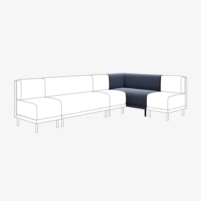 Dunelm Mae Corner Dining Bench, Boucle