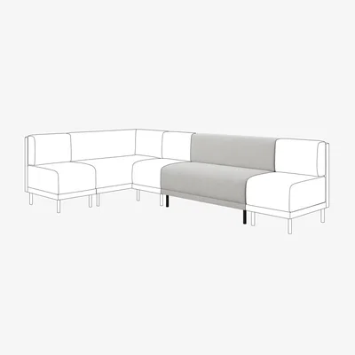 Dunelm Mae Long Dining Bench, Textured Weave