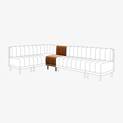 Dunelm Amali Small Dining Bench, Matte Plush Velvet