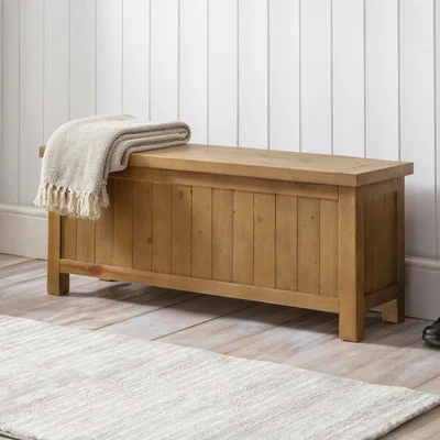 Dunelm Caleb Wooden Storage Bench