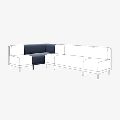 Dunelm Mae Corner Dining Bench, Boucle