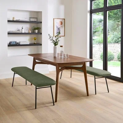 Dunelm Barker Dining Bench, Faux Leather