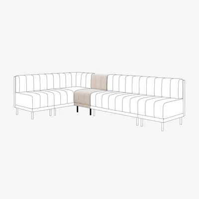 Dunelm Amali Small Dining Bench, Textured Weave