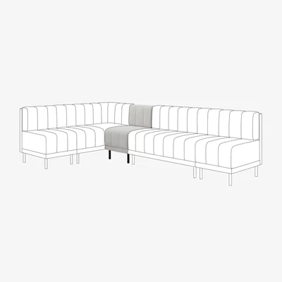 Dunelm Amali Small Dining Bench, Textured Weave