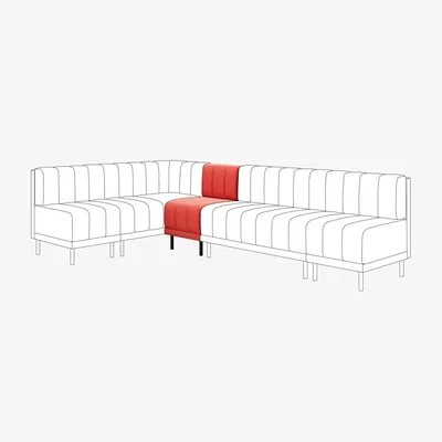Dunelm Amali Small Dining Bench, Matte Plush Velvet