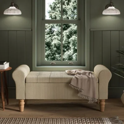 Dunelm Lilian Tiny Stripe Storage Window Seat