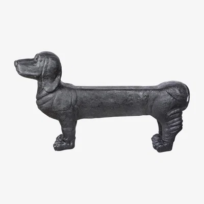 Dunelm Dachshund Bench Black