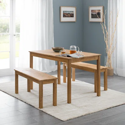 Dunelm Return - Coxmoor 2 Seater Dining Bench, Solid Oak, 90cm