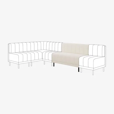 Dunelm Amali Long Dining Bench, Boucle