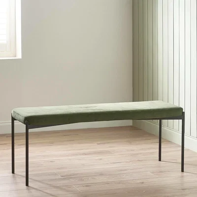 Dunelm Leonie Long Dining Bench, Velvet