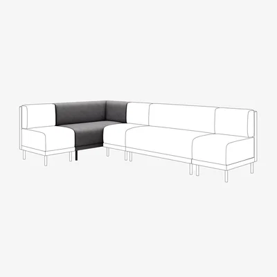 Dunelm Mae Corner Dining Bench, Faux Leather