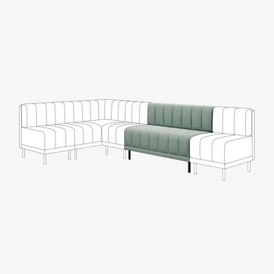 Dunelm Amali Long Dining Bench, Vintage Velvet
