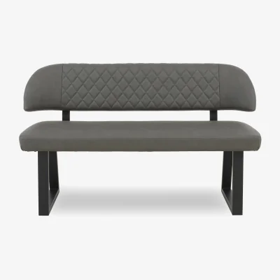 Furniture Village Venus High Back Dining Bench - Grey