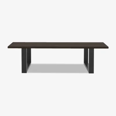 Furniture Village Bodahl - Terra Compact Dining Bench with U Shaped Legs - 160-cm - Smoked