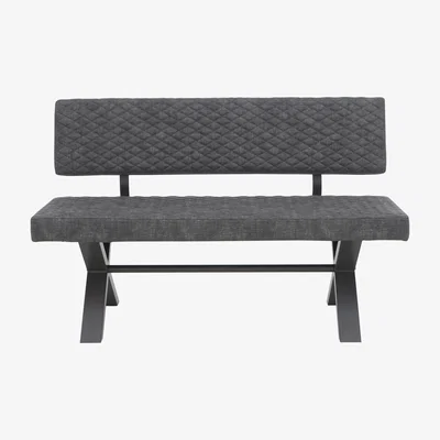 Furniture Village Earth Upholstered High Back Bench - 140-cm