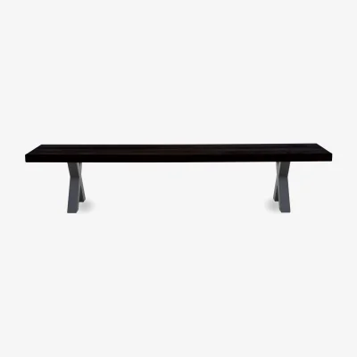 Furniture Village Bodahl - Njord Dining Bench with Metal X Shaped Legs - 280-cm