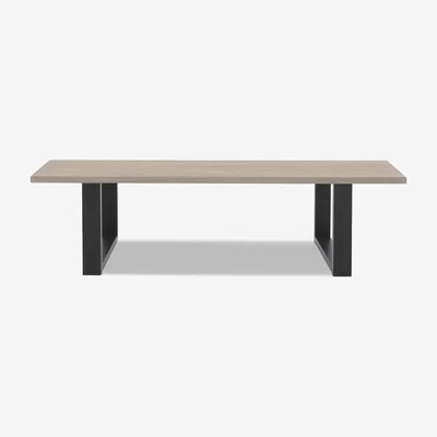 Furniture Village Bodahl - Compact Terra Dining Bench with U-Shaped Legs - 140-cm - White Wash