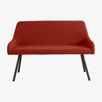 Furniture Village Rocket High Back Dining Bench - Burnt Orange