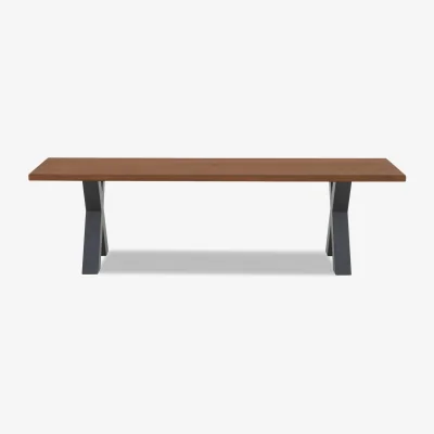 Furniture Village Bodahl - Terra Compact Dining Bench with X Shaped Legs - 160-cm - Old Bassano
