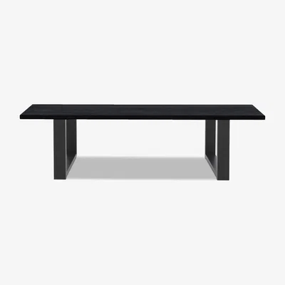 Furniture Village Bodahl - Compact Terra Dining Bench with U-Shaped Legs - 140-cm - Mocca Black