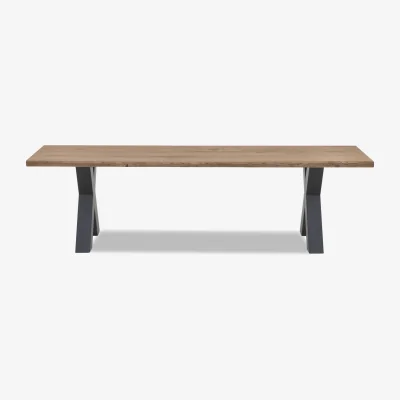 Furniture Village Bodahl - Terra Compact Dining Bench with X Shaped Legs - 140-cm