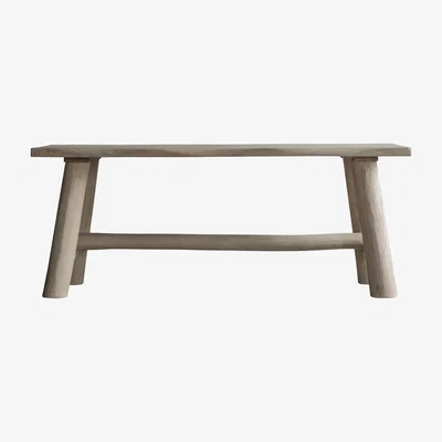 Furniture123 Alberta Natural Rustic Hall Bench - Caspian House