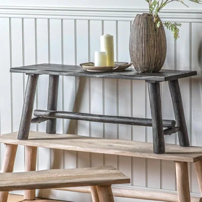 Furniture123 Alberta Rustic Grey Hall Bench - Caspian House